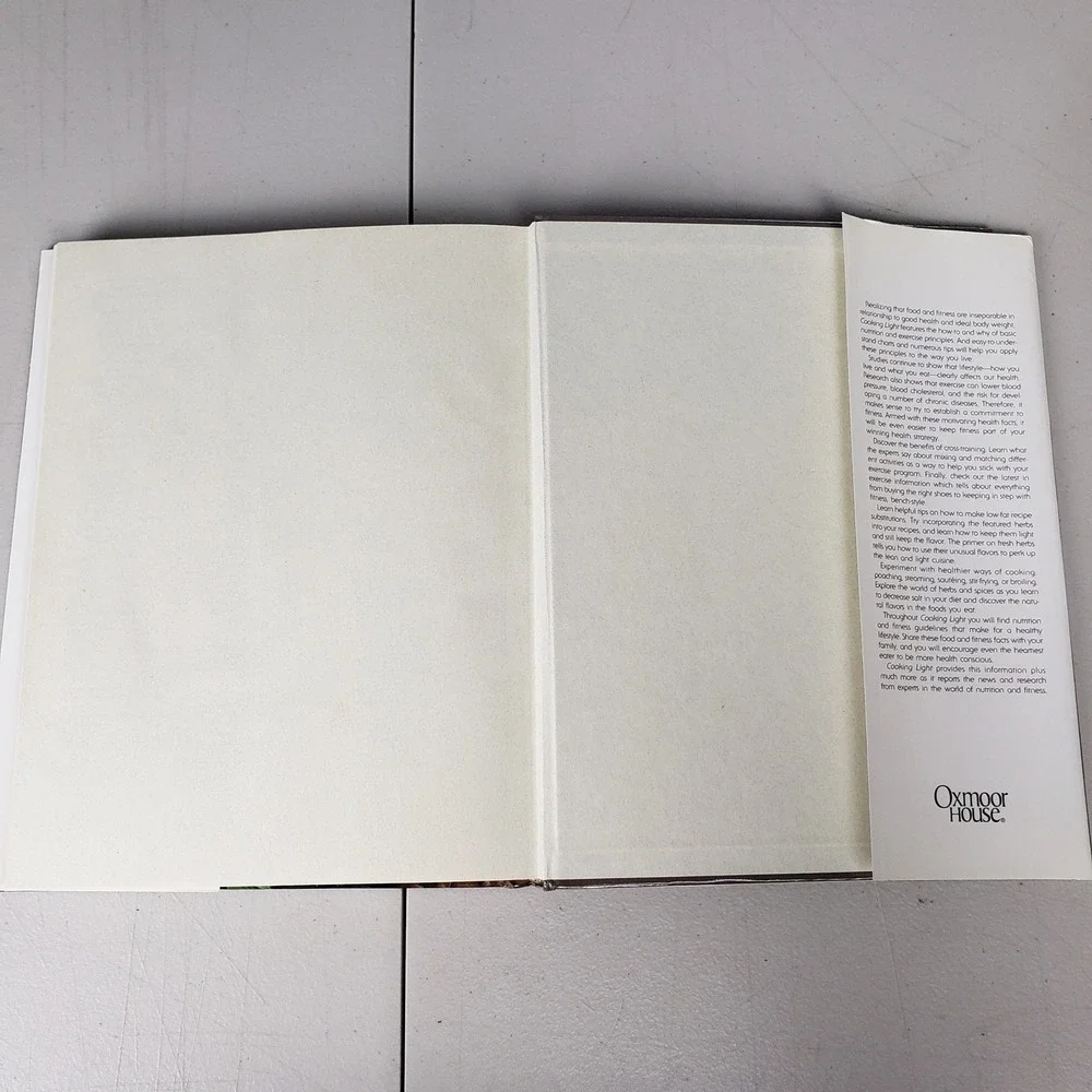 Cooking Light Cookbook 1991 Hardcover Oxmoor House Healthy Recipes Vintage 90s